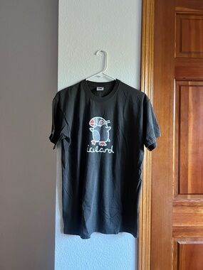 Iceland Puffin Souvenir Graphic T-Shirt Black 100% Cotton Fruit of Loom M